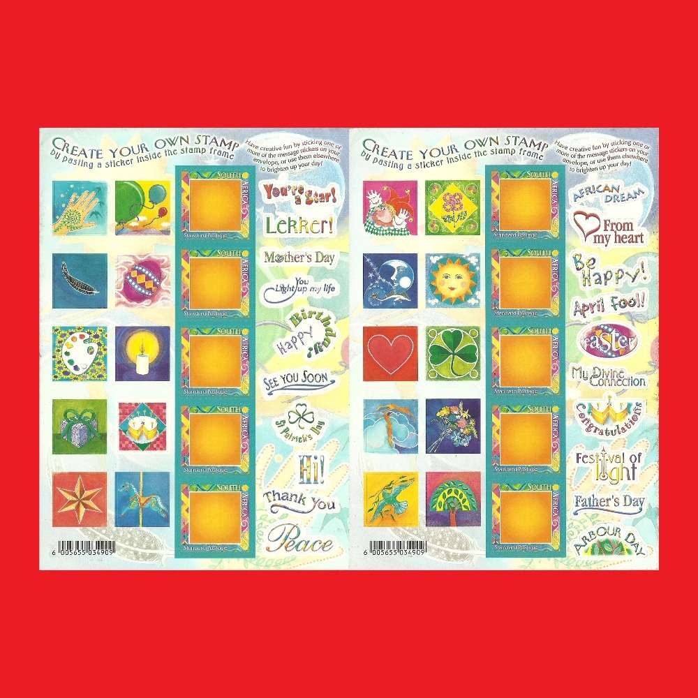 Create Your Own Stamp Full Sheet SACC 1451 2001/10/01