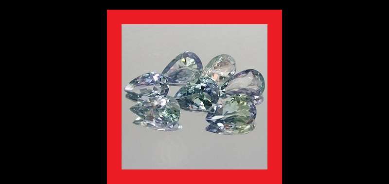 TANZANITE - BI-COLOUR PEAR FACET - 0.36cts