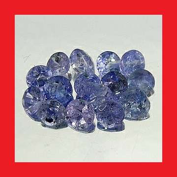 TANZANITE PARCEL - 15 x BLUE VIOLET ROUND FACET - 0.78cts