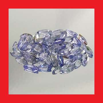 TANZANITE PARCEL - 50 x VIOLET BLUE MARQUISE CUT - 3.32cts