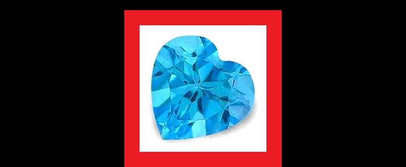 TOPAZ - SWISS BLUE HEART FACET - 0.305cts