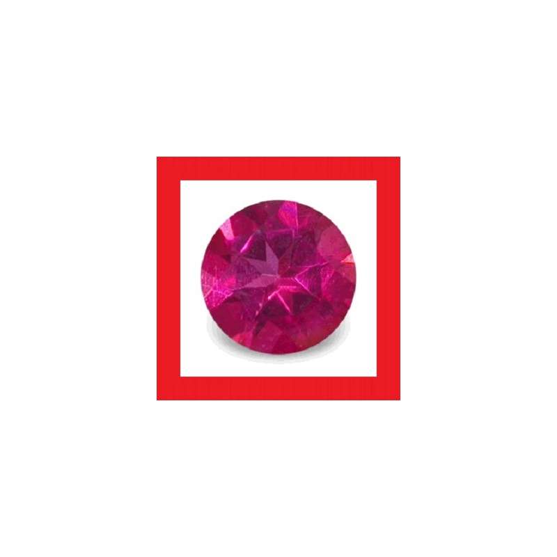 TOPAZ - MYSTIC TOP FLAMINGO PINK ROUND CUT - 0.09cts