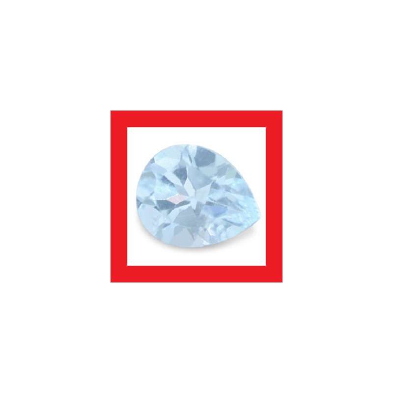 TOPAZ - LIGHT SKY BLUE PEAR FACET - 0.415cts
