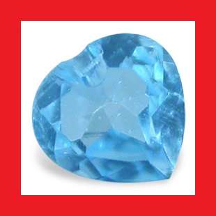 NATURAL TOPAZ - VIBRANT SKY BLUE HEART FACET - 0.140cts