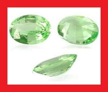 TSAVORITE - LIGHT GREEN OVAL FACET - 0.62cts