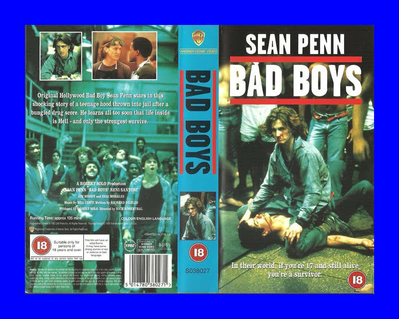 VHS CASSETTE  - BAD BOYS (SEAN PENN)