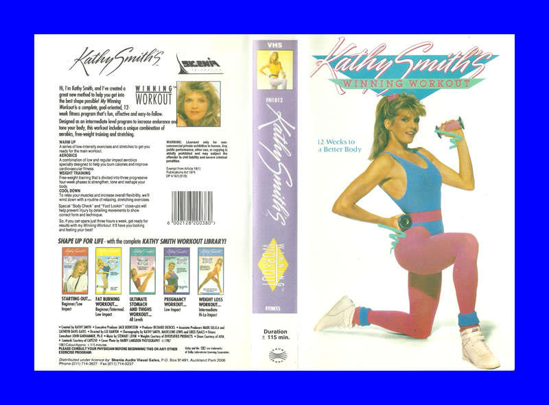VHS CASSETTE  -  KATHY SMITH`S WINNING WORKOUT