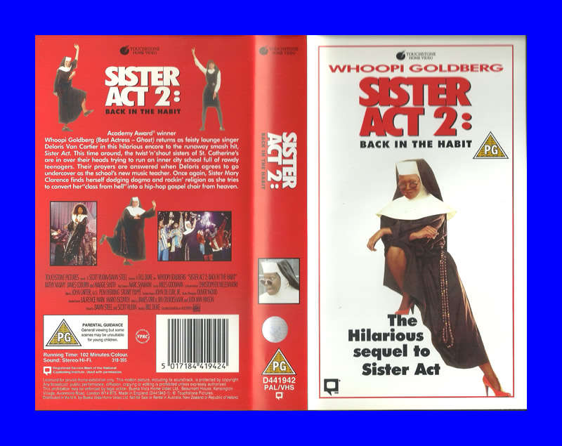 VHS CASSETTE  -  SISTER ACT 2 (WHOOPI GOLDBERG)
