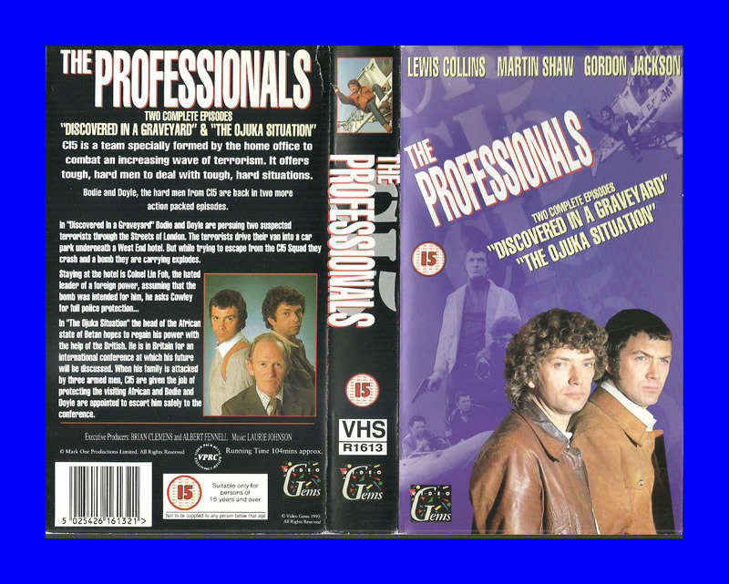 VHS CASSETTE  - THE PROFESSIONALS (2 EPISODES)