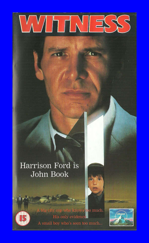 VHS CASSETTE  -  WITNESS (HARRISON FORD)