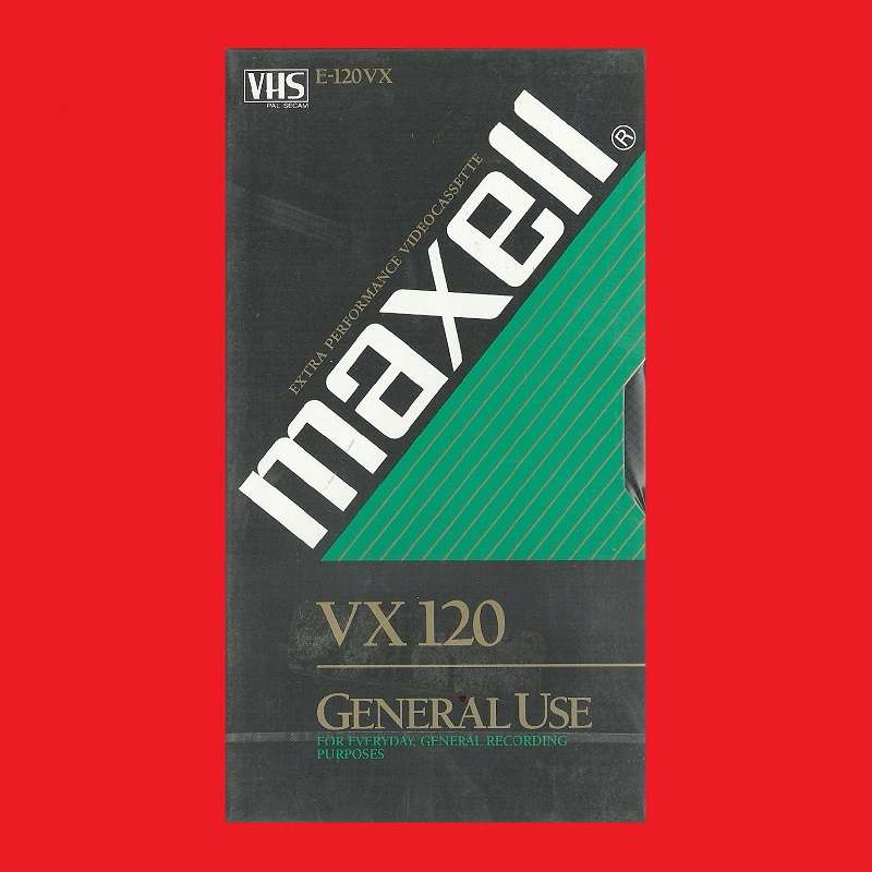 VHS Blank Tape Maxell VX General Grade E-120