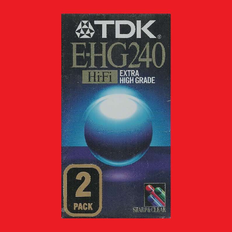 VHS Blank Tape TDK Hi-Fi EHG E-240 Twin Pack