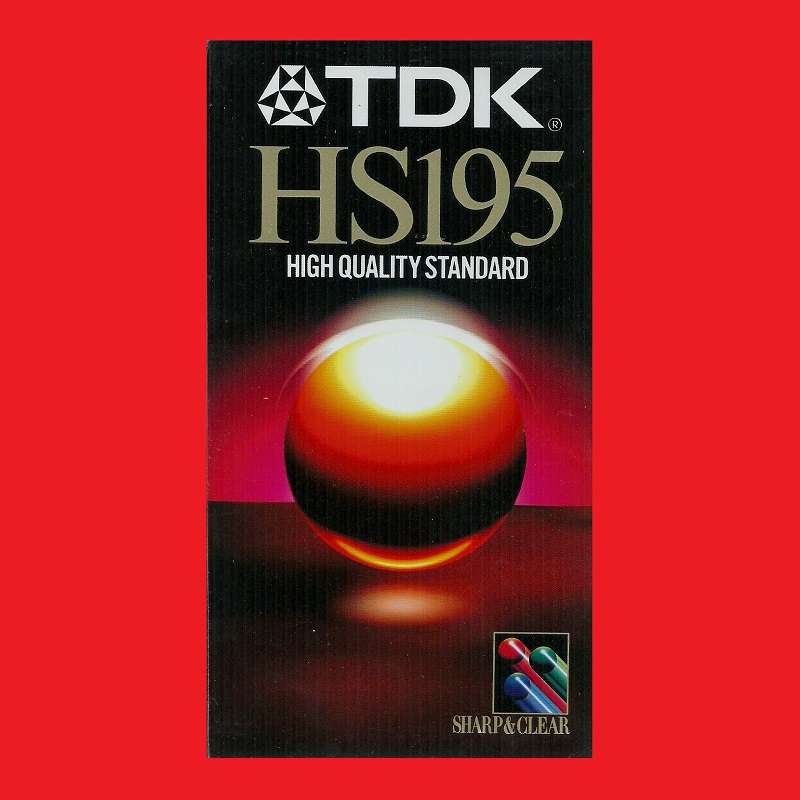 VHS Blank Tape TDK HQ Standard E-195