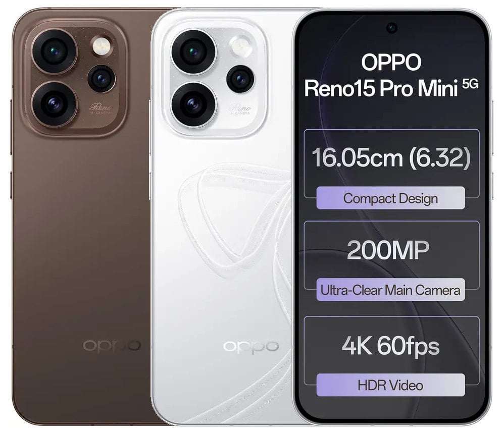 OPPO Reno15 Pro Mini 5G 512GB Dual SIM  Brand New | Mixed Colours