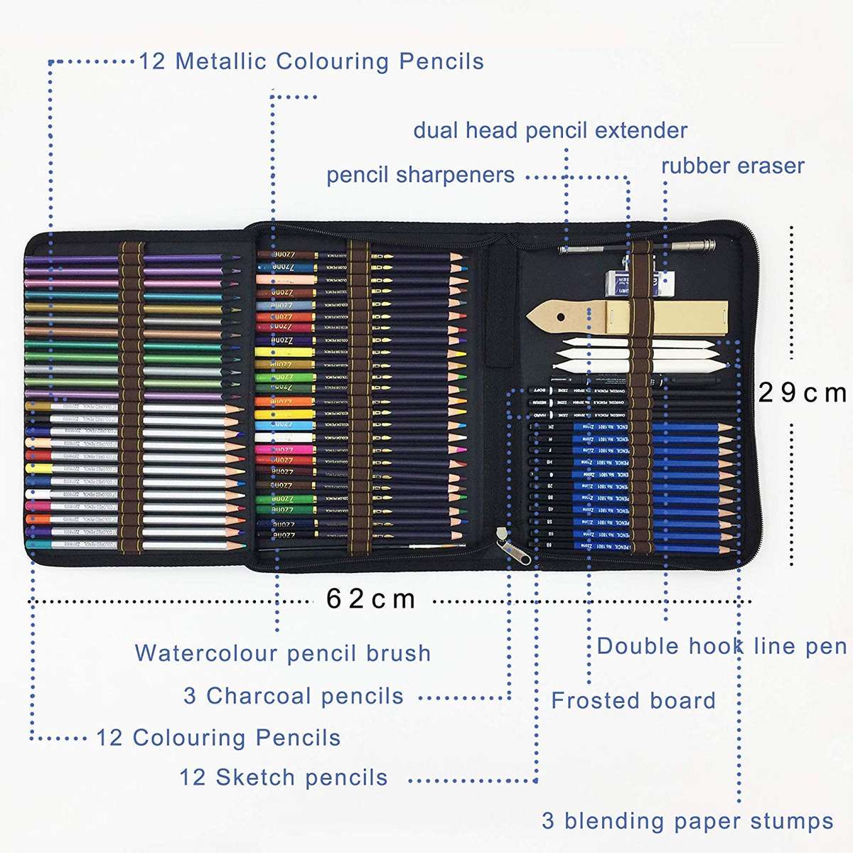 BubbleBean - Charcoal & Colour Sketch Set