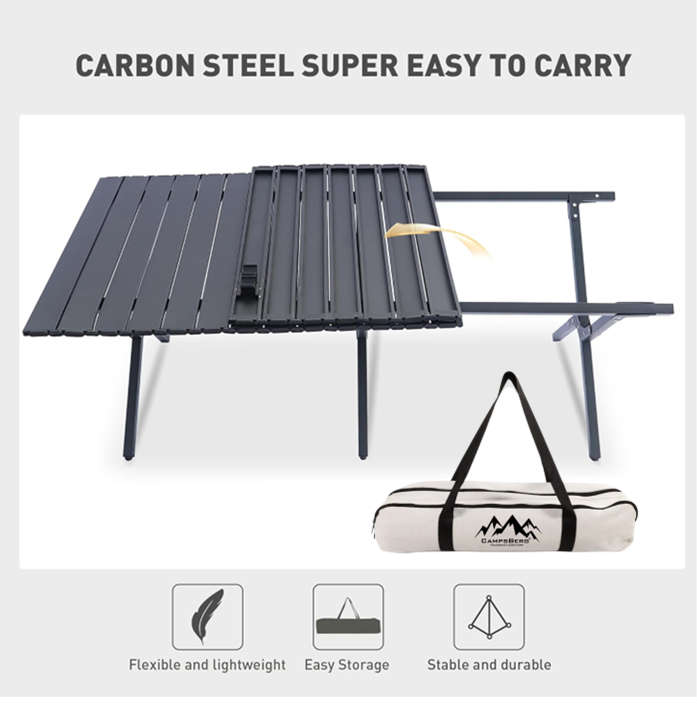 CampsBerg - Large Compact Camping Table - 120cm
