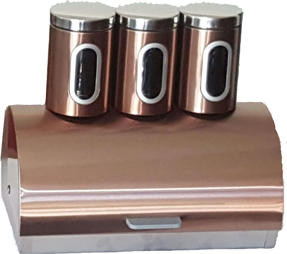 Copper Breadbin And Cannister