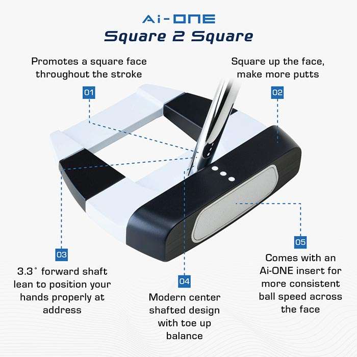 Odyssey Ai-ONE Square 2 Square Jailbird Putter 35"