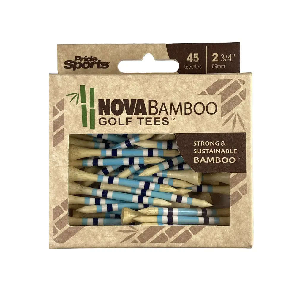 Nova Bamboo Tees - 2 3/4" - 45ct -Blue/White/Navy Stripe