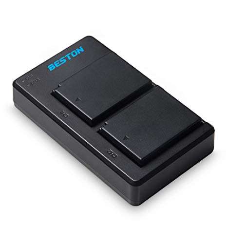 Beston USB Dual Charger and 2 Battery Kit for Canon LP-E10