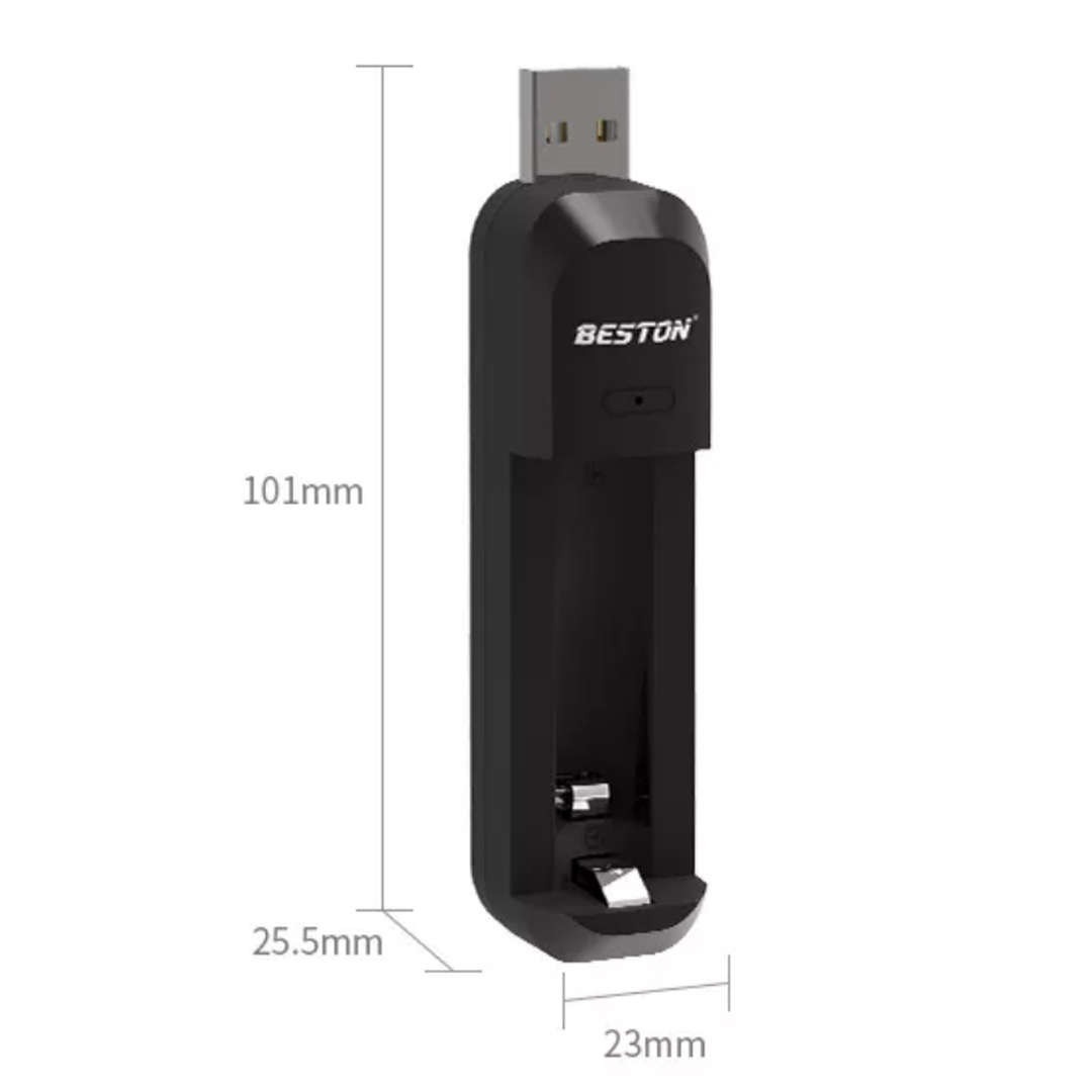 Beston C8018B 2 Pcs 400mAh 1.2V AAAA Rechargeable Battery With USB Charger Combo