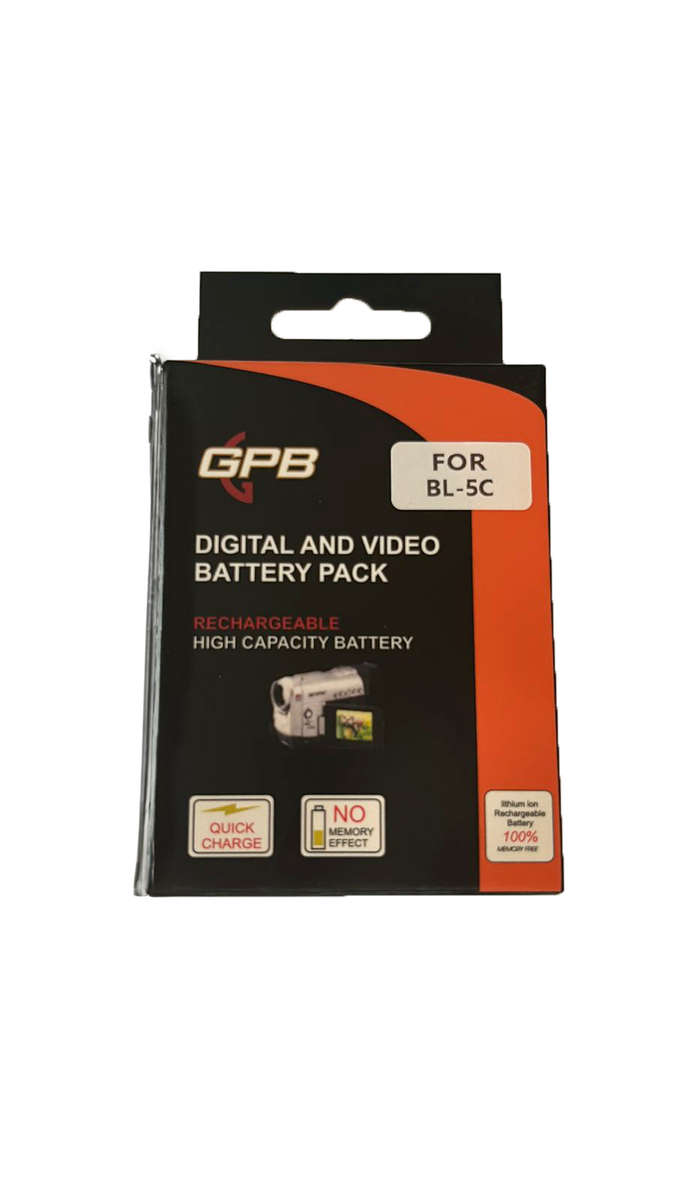 GPB BL-5C 1000mAh 3.7v Rechargeable Lithium-Ion Battery