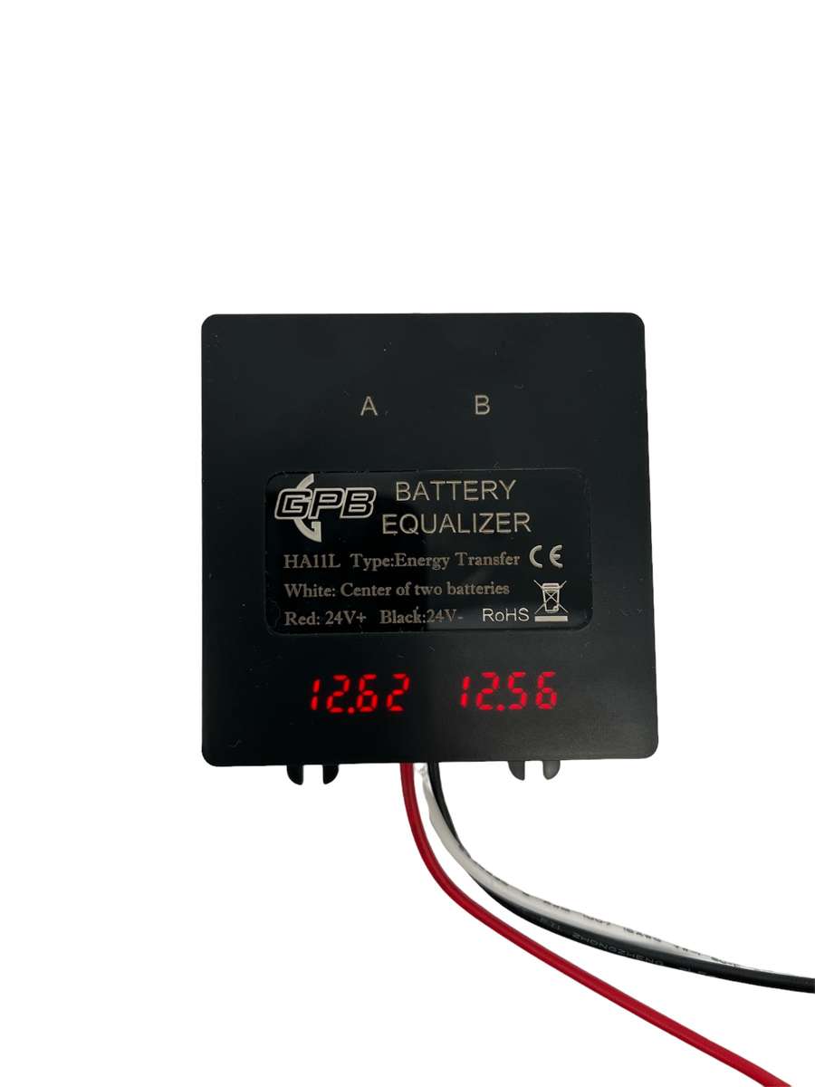 GPB Battery Balancer/Equalizer for 24V (2 x 12v) Lifepo4 / Lead Acid Batteries (LED Display)