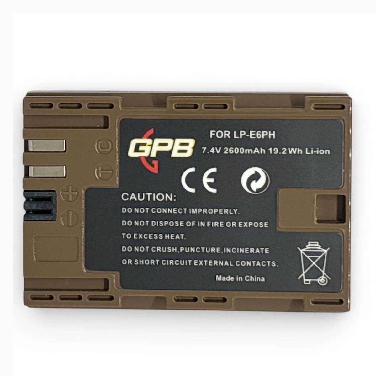 GPB LP-E6PH Lithium-Ion  USB 2600mAh Camera Battery for Canon Cameras