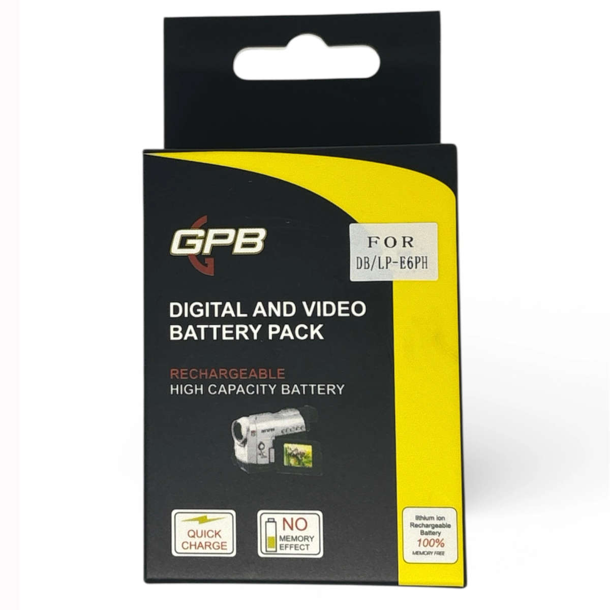 GPB LP-E6PH Lithium-Ion  USB 2600mAh Camera Battery for Canon Cameras