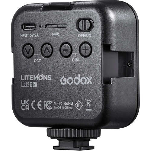 Godox LED6Bi Litemons Bi-Colour Pocket-Size LED Video Light (3200 to 6500K)