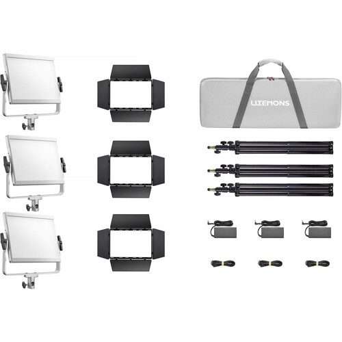 Godox Litemons LP400Bi Bi-Colour LED 3 Light Panel Kit