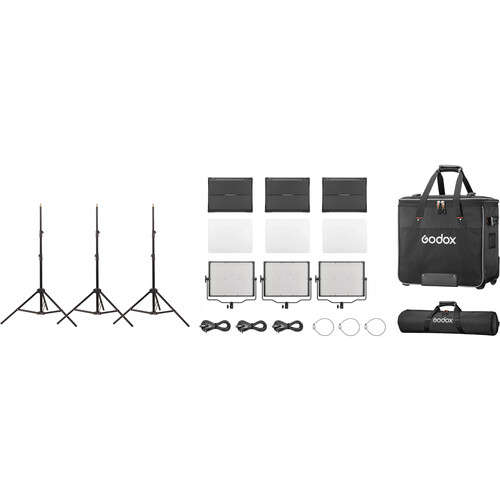 Godox LED Light Panel P120Bi 3 Light Panel Kit
