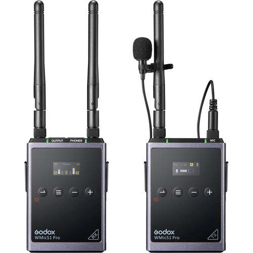 Godox WMicS1 Pro Kit 1 Camera-Mount Wireless Omni Lavaliere Microphone System (514 to 596 MHz)
