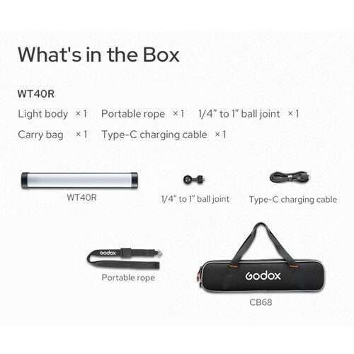 Godox WT40R RGB Dive Tube Light (38cm)