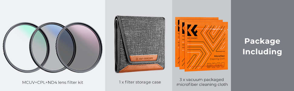 K&F Concept 82mm UV/CPL/ND Lens Nano-K Filter Kit