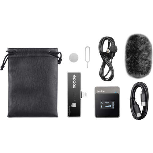 Godox MoveLink LT1 Compact Digital Wireless Microphone System for Smartphones & Tablets with Ligh...