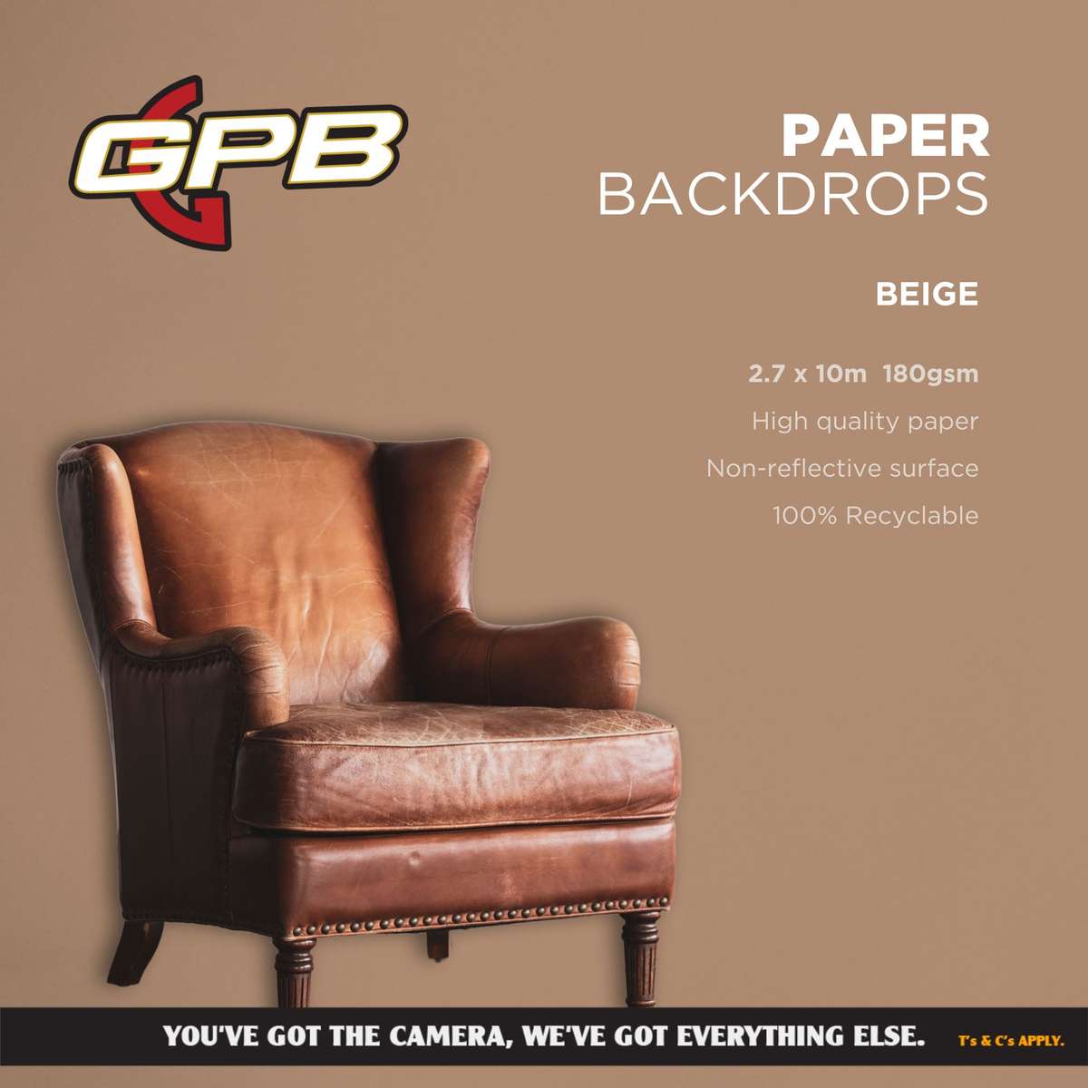 Paper Backdrop Beige (2.7 x 10m)