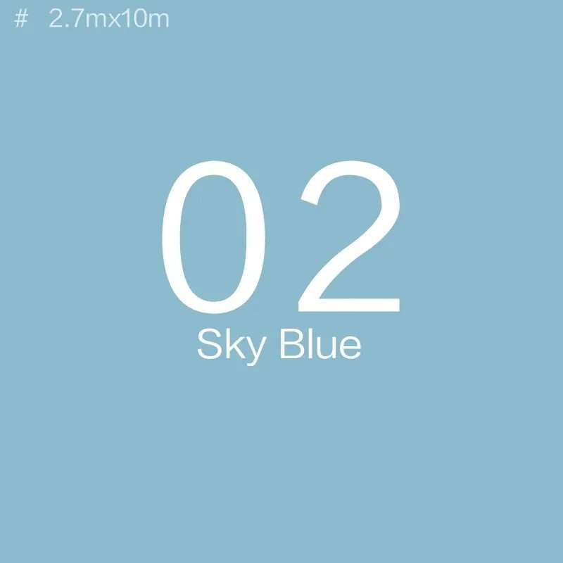 Paper Backdrop Sky Blue (2.7 x 10m)