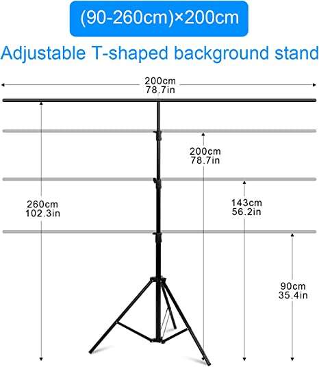 Selens T-Type  Backdrop Stand (2 x 2.6m)