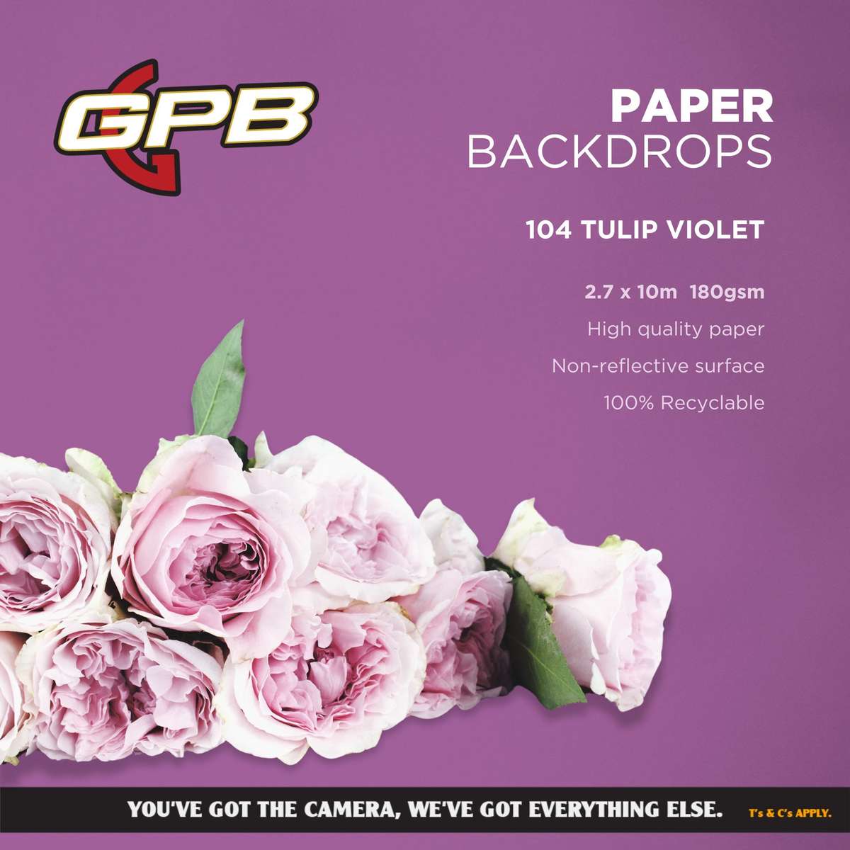 Paper Backdrop Tulip Purple (2.7 x 10m)