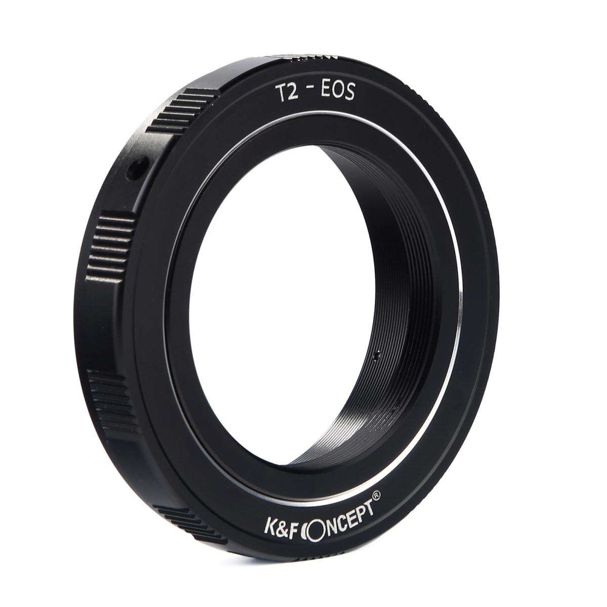 K&F Concept Lens Mount Adapter for T2 Lenses to Canon EOS EF Camera Body