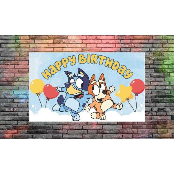 Bluey Birthday Banner  - Kids Party Decor
