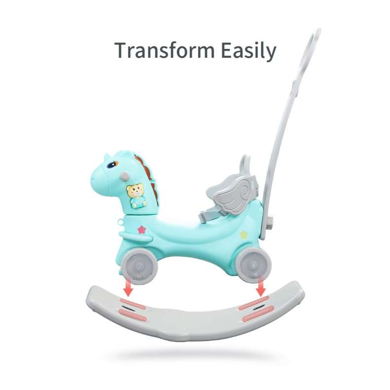 Time2Play 6 in 1 Rocking Horse with Music - Turquoise