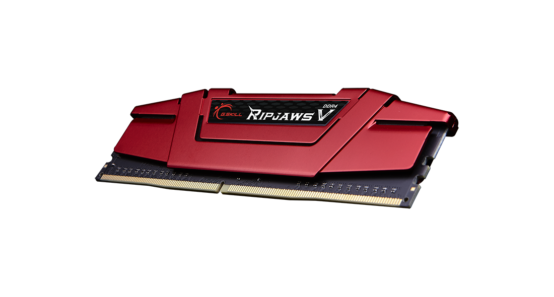G.Skill F4-2400C15S-4GVR Ripjaws V 4GB (1x4GB) DDR4-2400MHz CL15 1.20V Red Desktop Memory