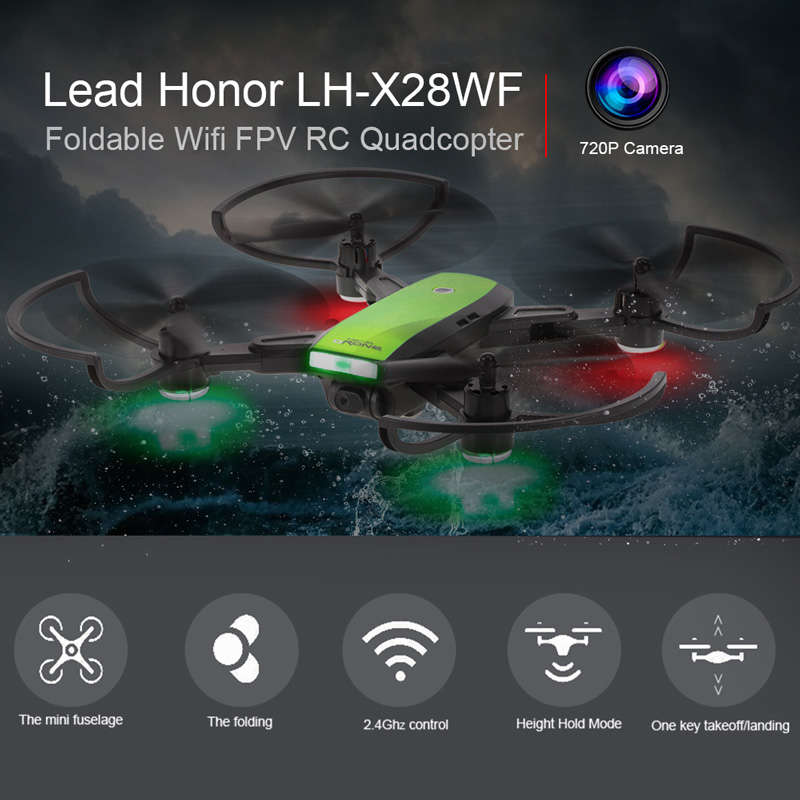 Lead Honor LH-X28WF 720P Camera Foldable Wifi FPV 6-Axis Gyro Altitude RC Quadcopter Drone