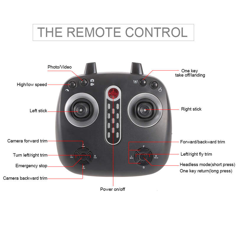 Lead Honor LH-X28WF 720P Camera Foldable Wifi FPV 6-Axis Gyro Altitude RC Quadcopter Drone