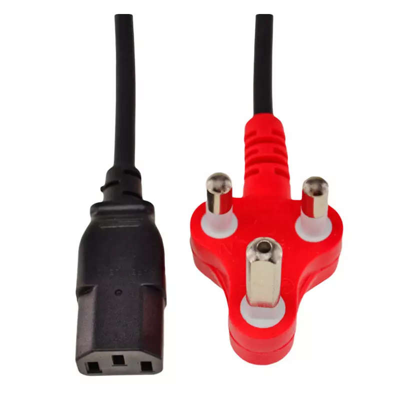 1.8 Meter Dedicated Red Plug PC Power Cable | 3 Pin Electrical Plug to Kettle Cord | IEC Plug (C1...