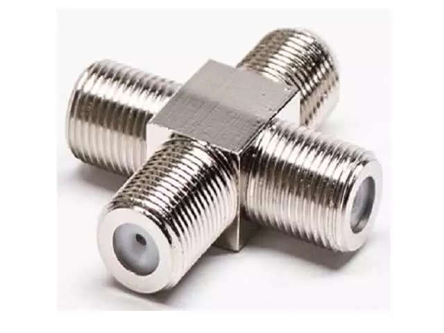 4-Way X-Type Ftype Coaxial Splitter for RG59 / RG6U Cable / Xtraview Heartbeat Signal Combiner