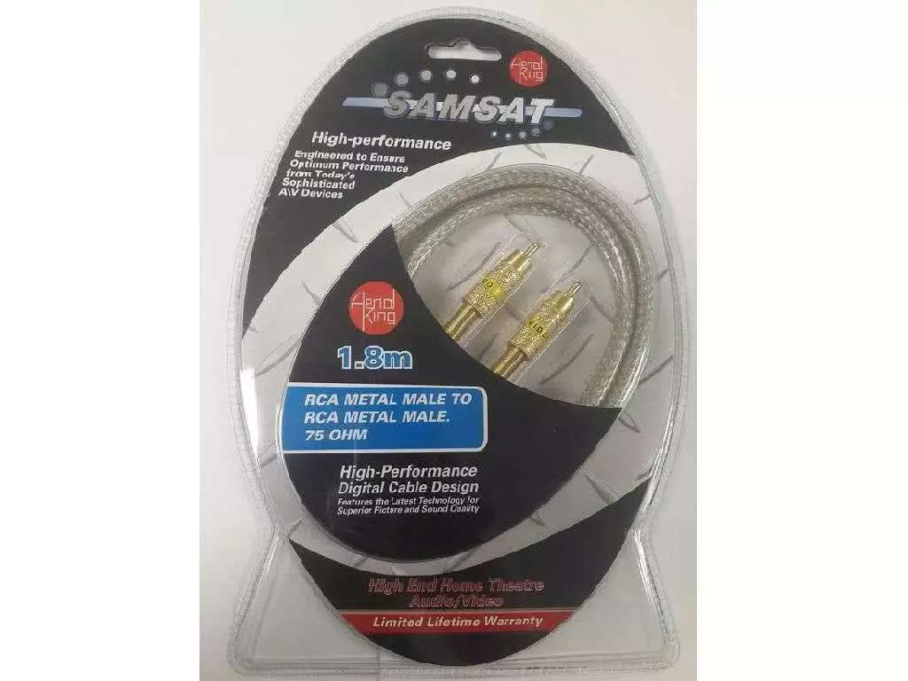 1.8 Meter RCA Digital Coaxial Cable 75ohm RG59u - SPDIF (Dolby Digital or Subwoofer Cable)