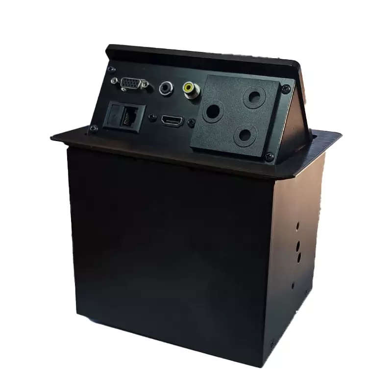 Gas Popup Panel / Popup Desk with 3pin Electrical Plug and HDMI, VGA, Audio, Composite & RJ45 Net...